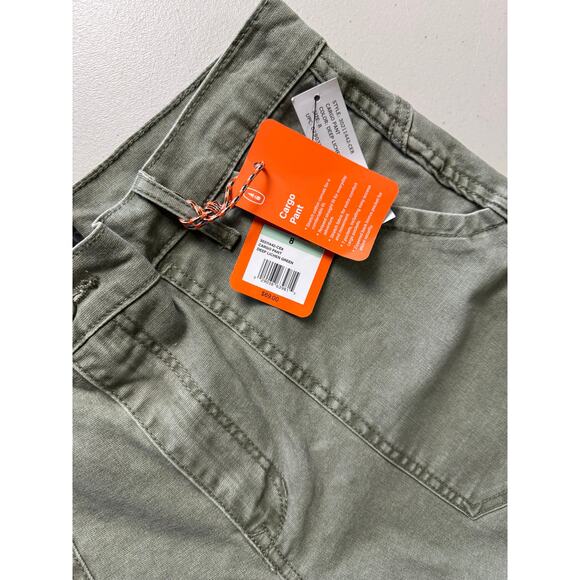 BASS OUTDOOR Women's High-Rise Canvas Cargo Pants NWT LICHEN GREEN SIZE 8 - Picture 8 of 11